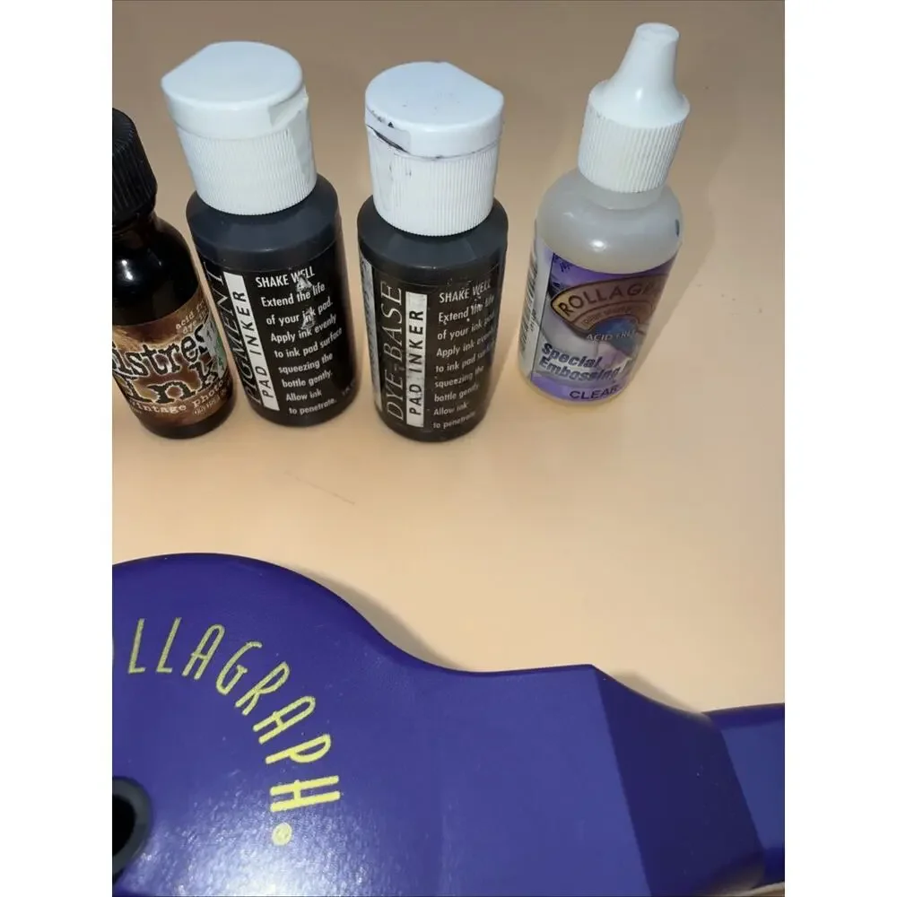 LOT holtz distress ink, Rubber, Stampede Ink,rollagraph Ink And Roller, Extras